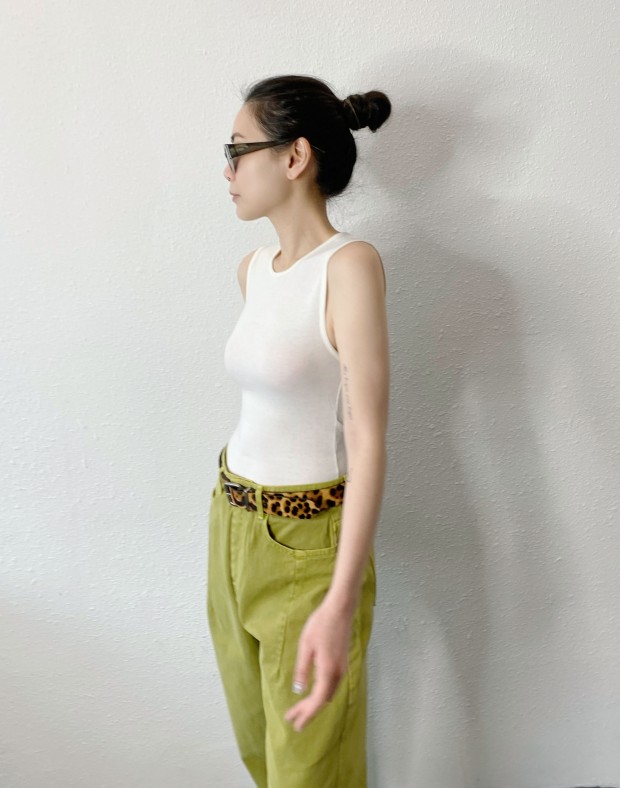 White Cut Out Back Vest #250311